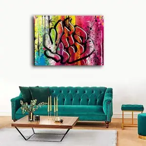 2578 – תמונת גרפיטי צבעונית של “האש שלי " על קנבס או זכוכית מחוסמת