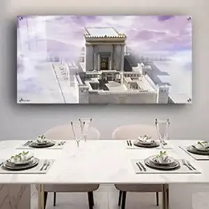 3056 - תמונה מעוצבת של בית המקדש על קנבס או זכוכית מחוסמת