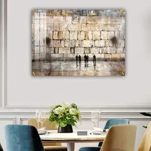 2018 - ציור מודרני של הכותל המערבי על קנבס או זכוכית מחוסמת