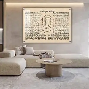 2311 - ברכת פטום הקטורת על רקע דמוי קלף להדפסה על קנבס או זכוכית