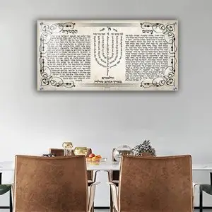 2652 - ברכת פטום הקטורת מלבנית מעוצבת על זכוכית מחוסמת או קנבס