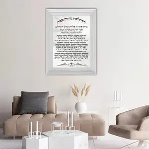 2810 - ברכת הדלקת נרות שבת מעוצבת להדפסה על קנבס או זכוכית מחוסמת