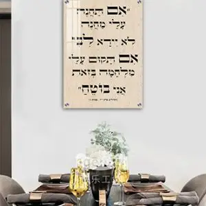 2839 - תמונה של פסוק: "הודו לה' כי טוב כי לעולם חסדו" להדפסה על קנבס או זכוכית