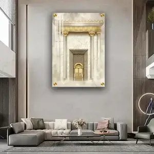 3104 - ציור מעוצב של בית המקדש להדפסה על קנבס או זכוכית