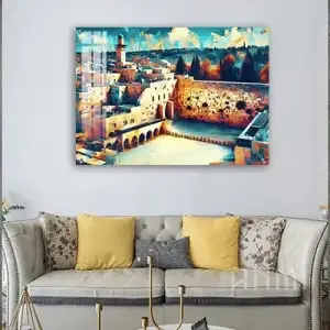 3131 - ציור של הכותל המערבי על קנבס או זכוכית מחוסמת