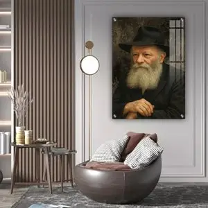382 -  ציור של הרבי מליובאוויטש על קנבס או זכוכית