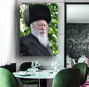 5001 - תמונה של האדמו"ר מגור שליט"א להדפסה על קנבס או זכוכית מחוסמת