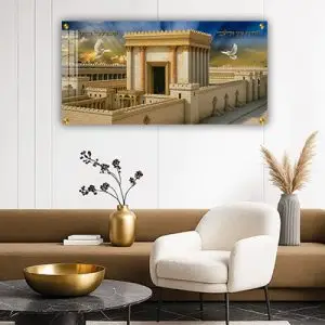 3032 - תמונה מעוצבת של בית המקדש על קנבס או זכוכית